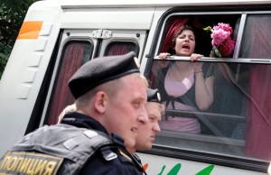 Gay rights activists under arrest in Russia